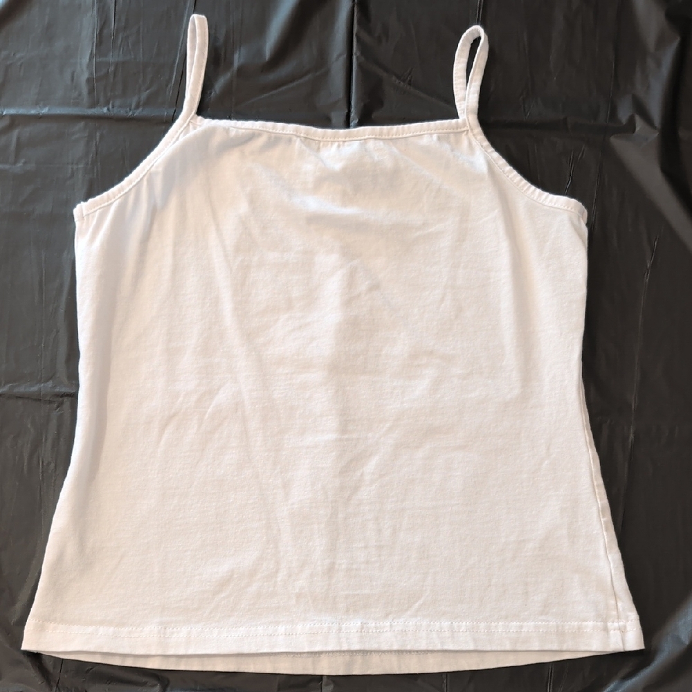 Truce Girls Classic White Camisole Top Size L (14) layer minimalist